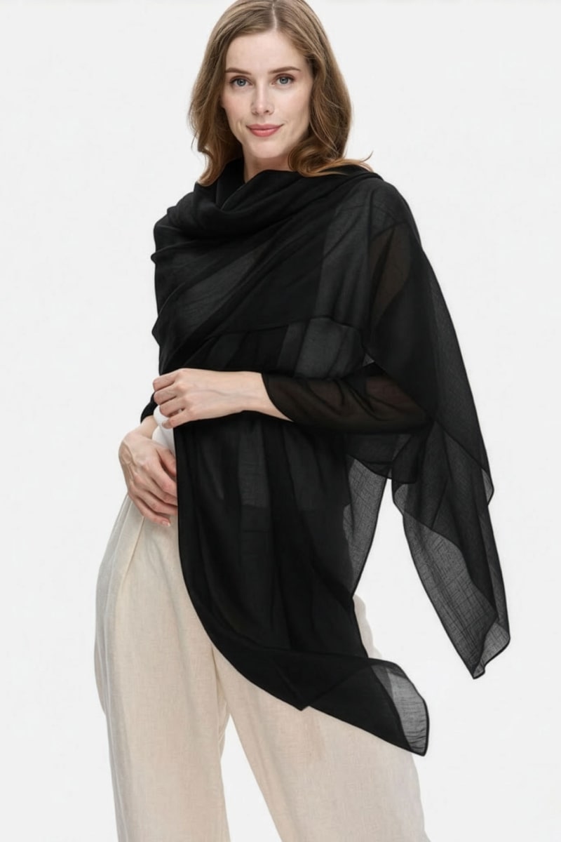 Noir Eclipse 100% Cashmere Scarf