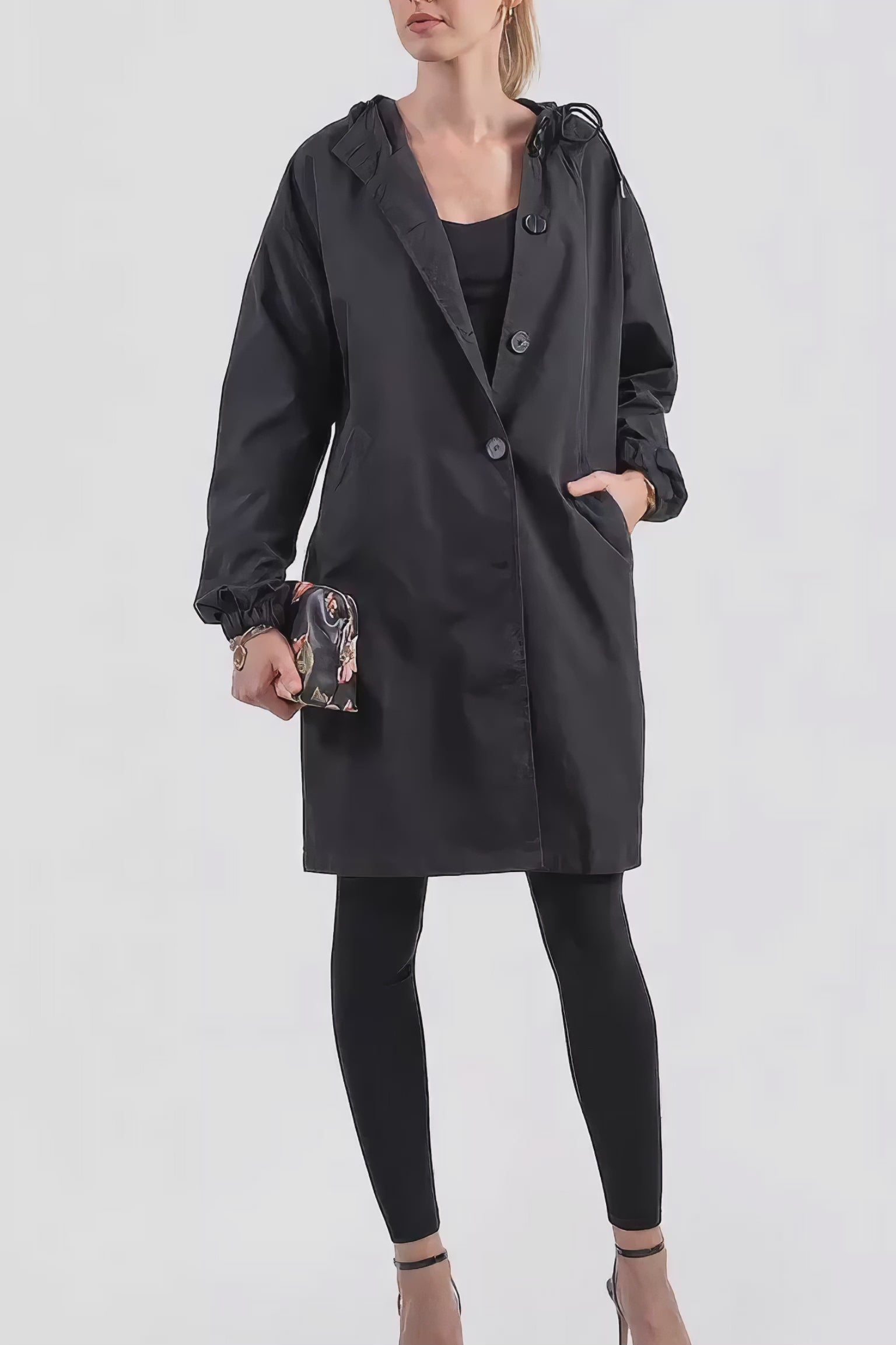 The Water Resistant Hooded Oversized Windbreaker Rain Jacket