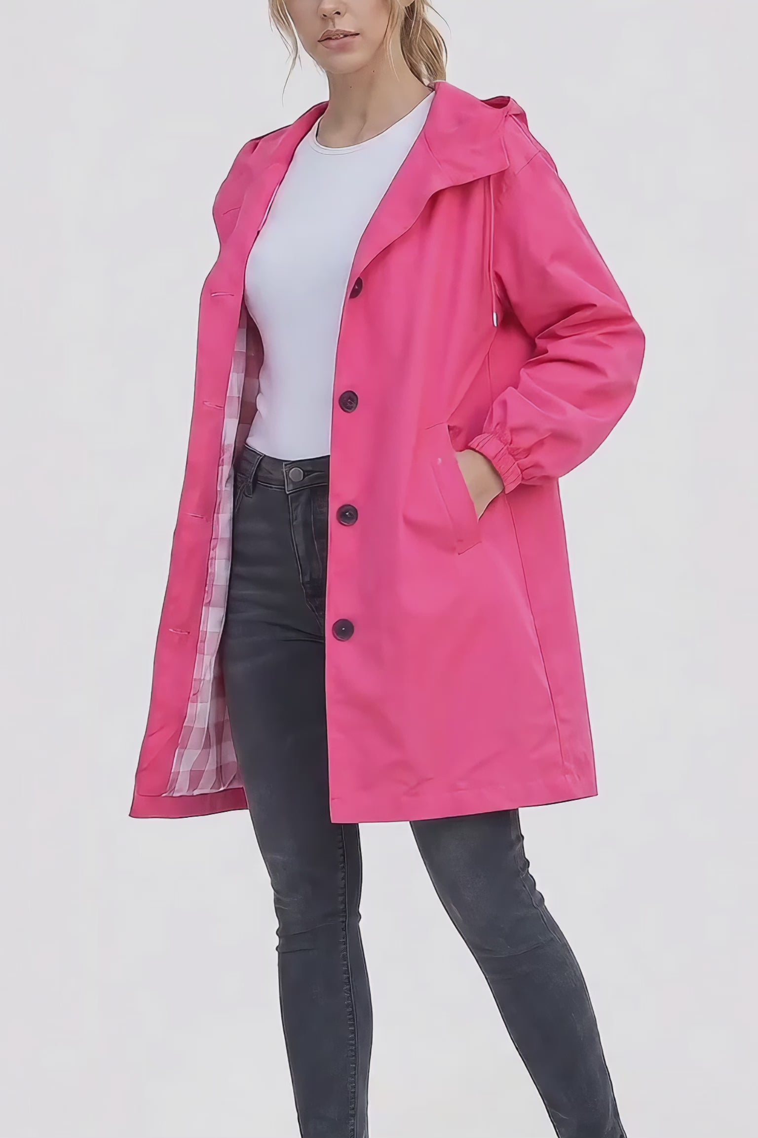 The Water Resistant Hooded Oversized Windbreaker Rain Jacket