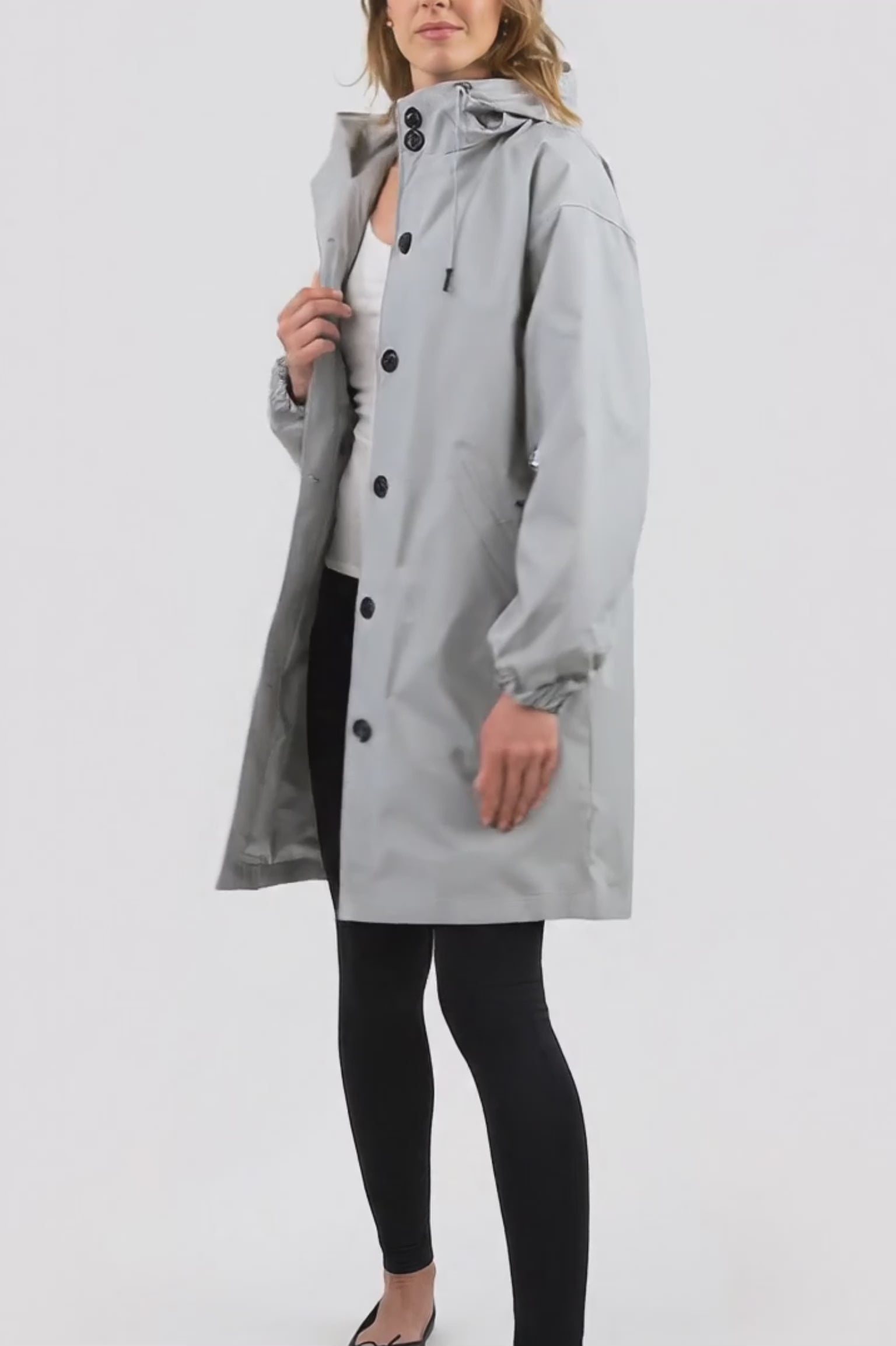 The Water Resistant Hooded Oversized Windbreaker Rain Jacket