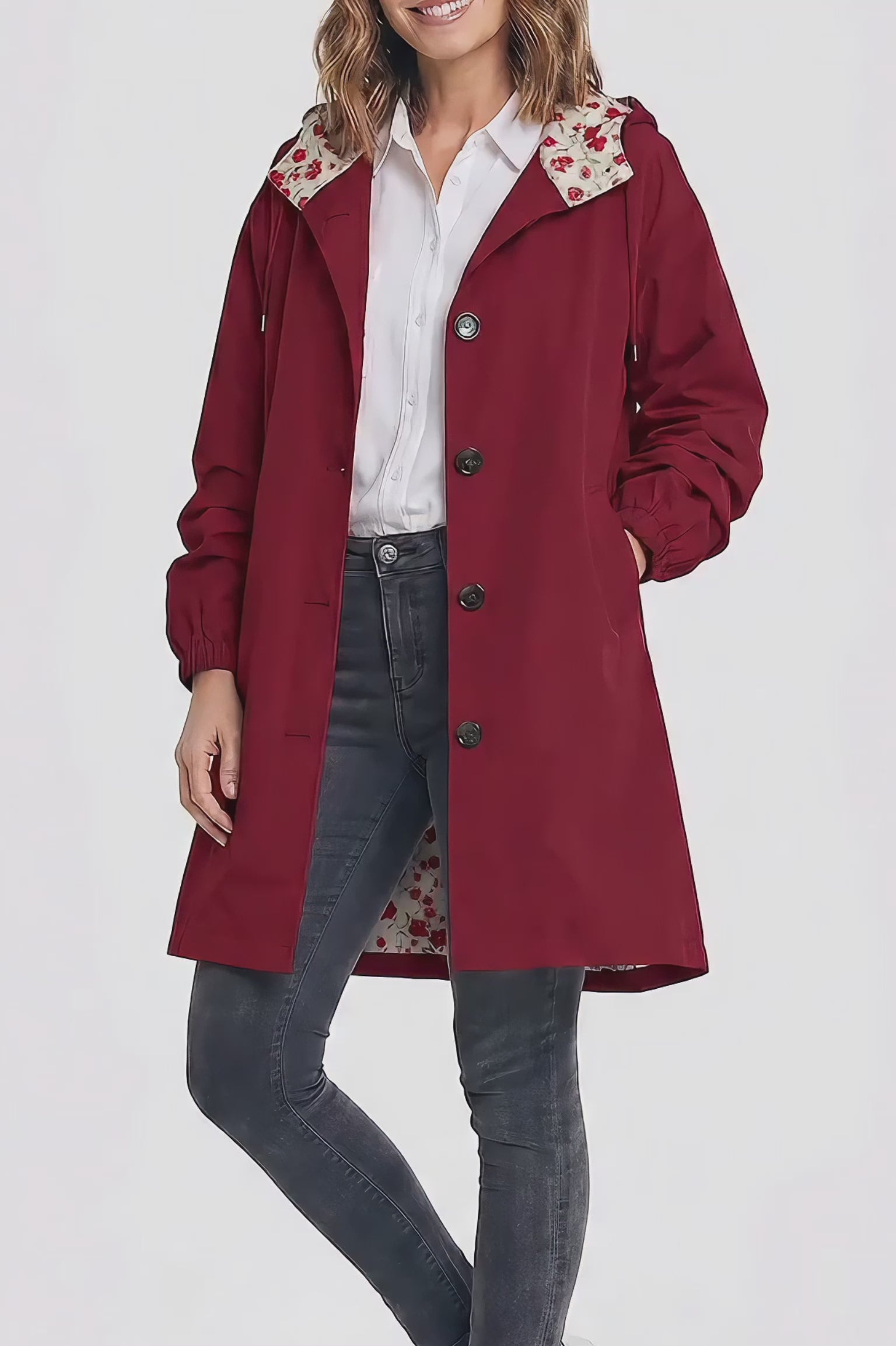 The Water Resistant Hooded Oversized Windbreaker Rain Jacket